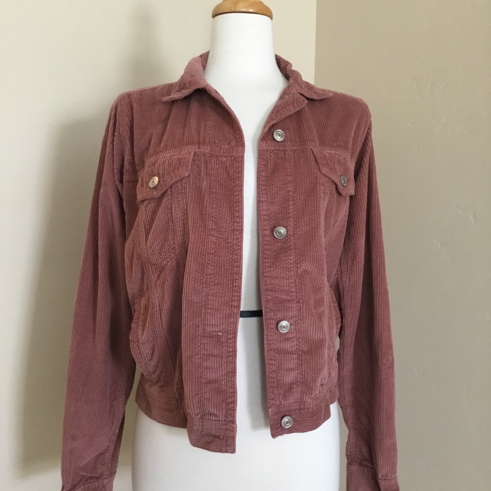 American Eagle Outfitters Pink Corduroy Jacket